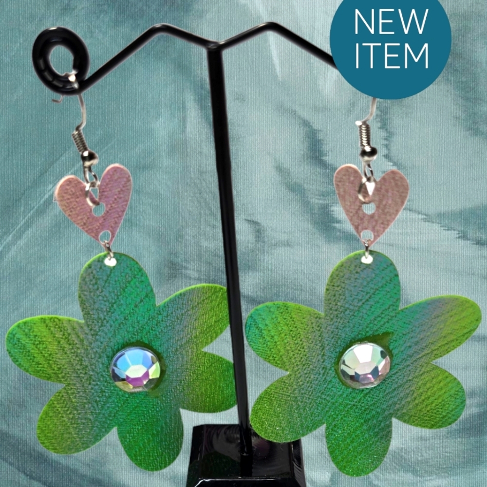 Faux Leather Dangling Earrings